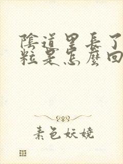 阴道里长了小肉粒是怎么回事封面