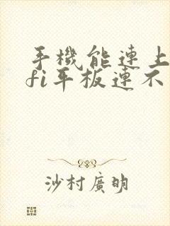 手机能连上wifi平板连不上怎么回事