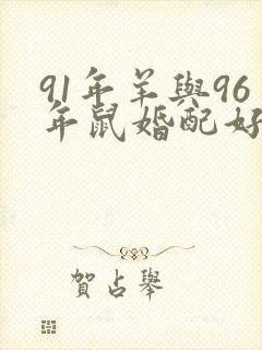 91年羊与96年鼠婚配好吗