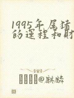 1995年属猪的运程和财运怎么样