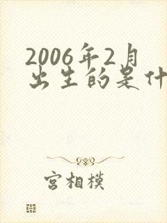2006年2月出生的是什么命