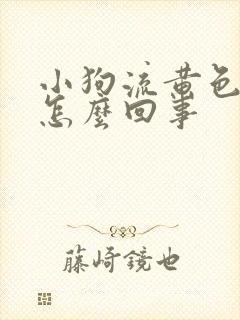 小狗流黄色鼻涕怎么回事