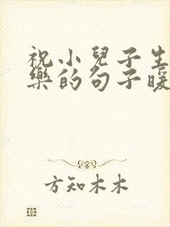 祝小儿子生日快乐的句子暖心