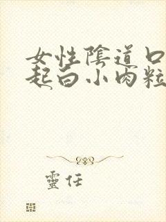 女性阴道口外面起白小肉粒