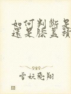 如何判断是痛风还是膝盖积液