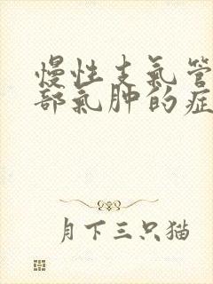 慢性支气管炎肺部气肿的症状封面