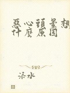 恶心头晕想吐是什么原因