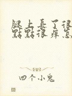 腿上长了很多红点点很痒怎么回事封面