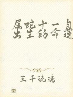 属蛇十一月初一出生的命运