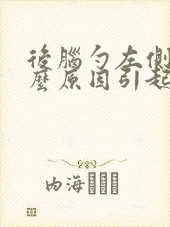 后脑勺左侧痛什么原因引起的