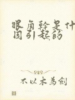 眼角干是什么原因引起的