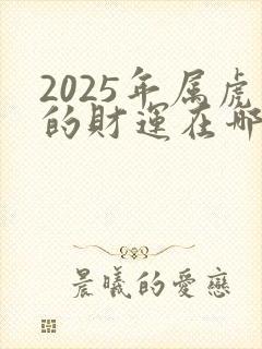 2025年属虎的财运在哪个方向封面