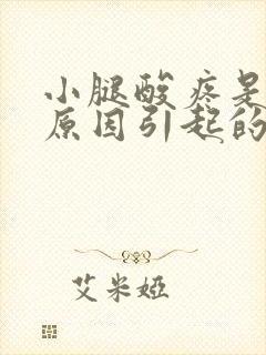 小腿酸疼是什么原因引起的怎么办