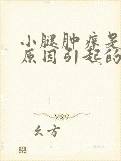 小腿肿痒是什么原因引起的封面