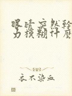 眼睛突然干涩视力模糊什么原因封面