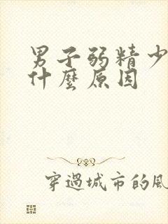 男子弱精少精是什么原因