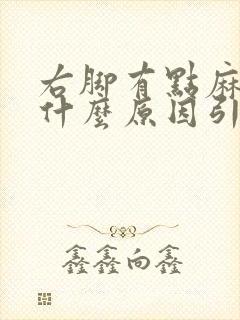 右脚有点麻木是什么原因引起的封面