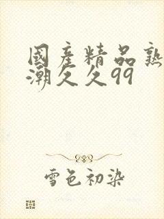 国产精品熟女高潮久久99