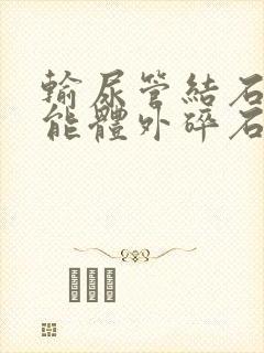 输尿管结石下段能体外碎石