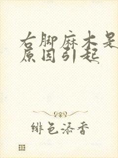 右脚麻木是什么原因引起