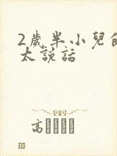 2岁半小儿的不太说话封面