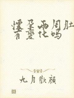 怀孕两周肚子会有变化吗