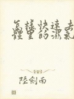 怎样快速去掉身体里的湿气