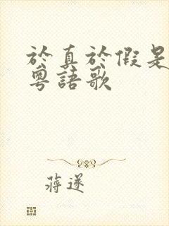 于真于假是什么粤语歌