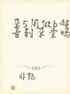 孕5周做b超能看到孕囊吗