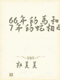 66年的马和77年的蛇相配吗