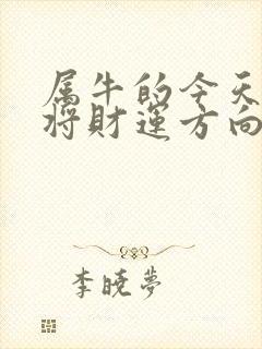 属牛的今天打麻将财运方向封面