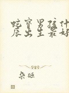 蛇宝男孩什么时辰出生最好封面