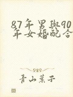 87年男与90年女婚配合适吗封面