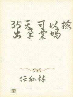 35天可以检查出孕囊吗