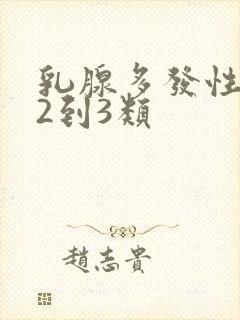 乳腺多发性结节2到3类