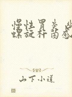 慢性胃炎 幽门螺旋杆菌感染