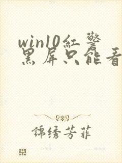 win10红警黑屏只能看见鼠标