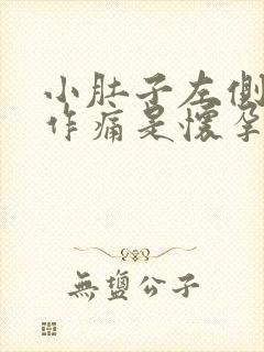 小肚子左侧隐隐作痛是怀孕了吗