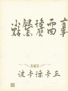 小腿后面有红点点怎么回事