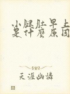 小腿肚早上抽筋是什么原因