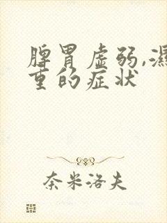 脾胃虚弱,湿气重的症状