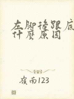 左脚后跟底痛是什么原因