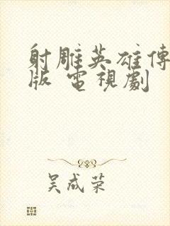 射雕英雄传胡歌版 电视剧