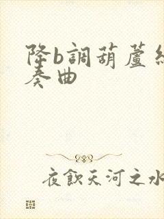 降b调葫芦丝伴奏曲