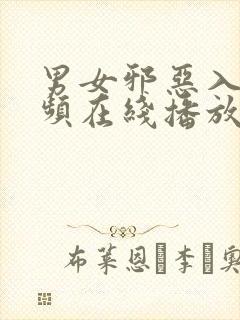 男女邪恶入屁视频在线播放