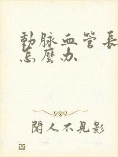 动脉血管长斑块怎么办