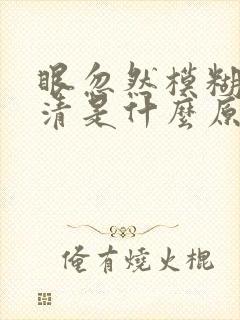 眼忽然模糊看不清是什么原因