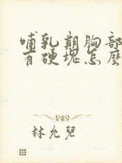 哺乳期胸部堵奶有硬块怎么办