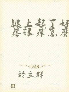 腿上起了好多疙瘩很痒怎么回事封面