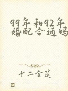 99年和92年婚配合适吗